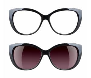 Luxury sunglasses isolated on white background